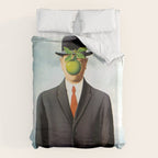 Rene Magritte The Son of Man, 1964 Artwork, Tshirts, Posters, Prints, Bags, Men, Women, Youth Duvet Cover Gallery Image 6