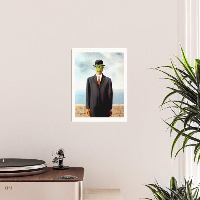 Rene Magritte The Son of Man, 1964 Artwork, Tshirts, Posters, Prints, Bags, Men, Women, Youth Poster Gallery Image 2