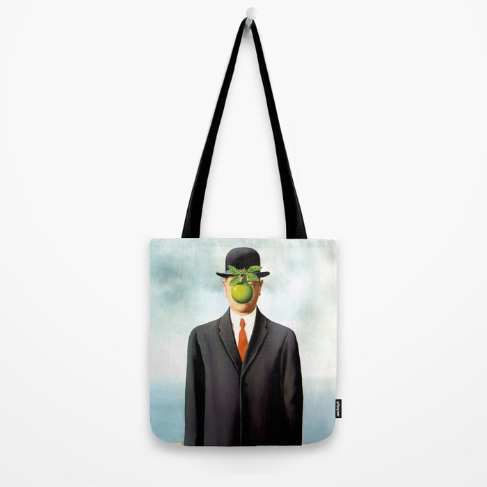 Rene Magritte The Son of Man, 1964 Artwork, Tshirts, Posters, Prints, Bags, Men, Women, Youth Tote Bag Gallery Image 2
