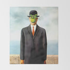 Rene Magritte The Son of Man, 1964 Artwork, Tshirts, Posters, Prints, Bags, Men, Women, Youth Throw Blanket Gallery Image 2