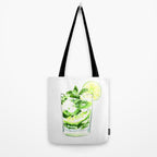 Cocktails. Mojito. Watercolor Painting. Tote Bag Gallery Image 2