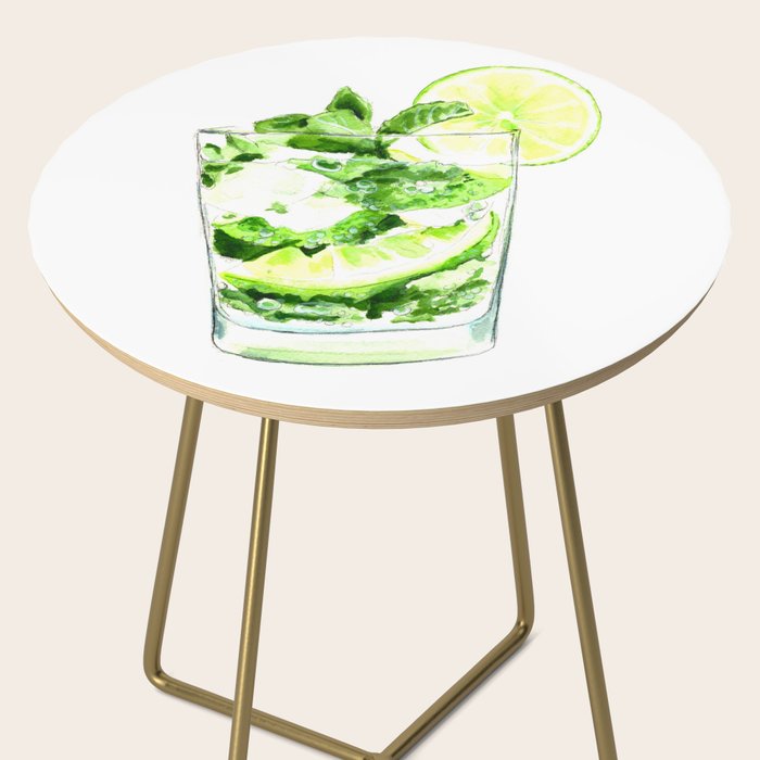 Cocktails. Mojito. Watercolor Painting. Side Table Gallery Image 2
