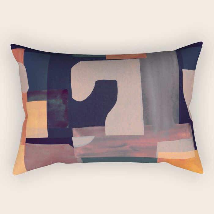 Geometric Collage 4 Rectangular Pillow Gallery Image 1