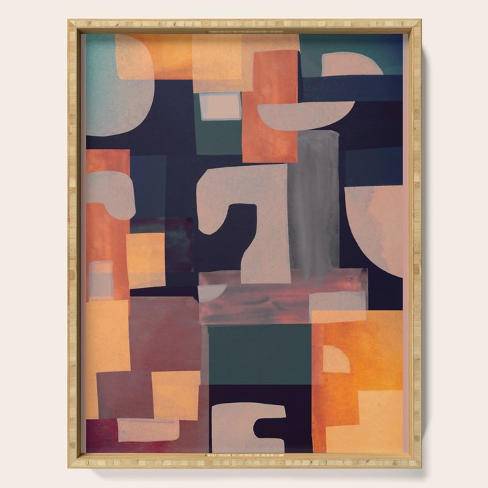 Geometric Collage 4 Serving Tray Gallery Image 1