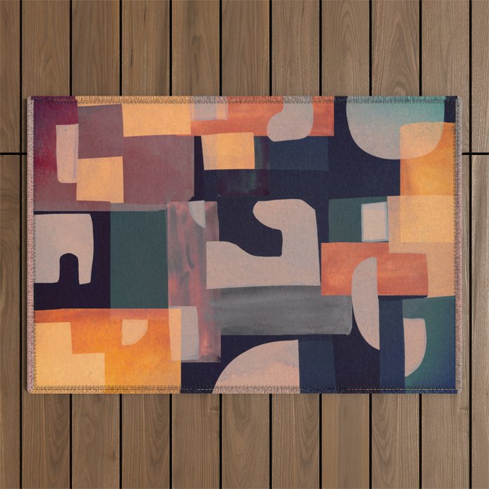 Geometric Collage 4 Outdoor Rug Gallery Image 1