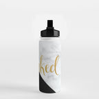Get Naked, Bathroom Art, Meme, Black and White Marble Water Bottle Gallery Image 2