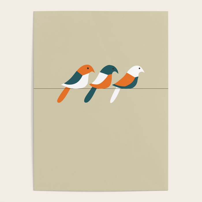 Birds on wire Poster Gallery Image 4