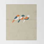 Birds on wire Throw Blanket Gallery Image 2