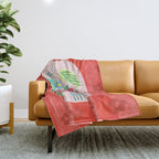 Sweet Strawberry Plant Friends in Red & Pink Throw Blanket Gallery Image 1