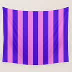 Vivid Stripes Pink and Blue Pattern Wall Tapestry Gallery Image 4