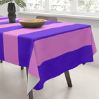 Vivid Stripes Pink and Blue Pattern Tablecloth Gallery Image 3