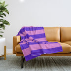 Vivid Stripes Pink and Blue Pattern Throw Blanket Gallery Image 1