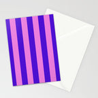 Vivid Stripes Pink and Blue Pattern Stationery Card Gallery Image 2