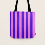 Vivid Stripes Pink and Blue Pattern Tote Bag Gallery Image 1