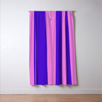 Vivid Stripes Pink and Blue Pattern Window Curtain Gallery Image 3