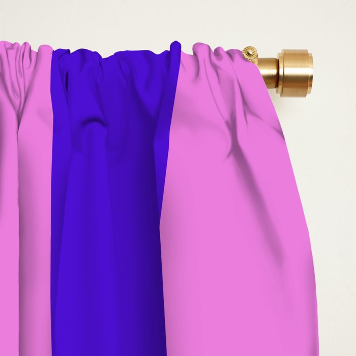 Vivid Stripes Pink and Blue Pattern Window Curtain Gallery Image 2