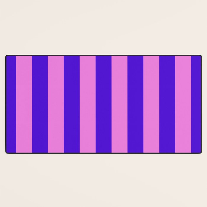 Vivid Stripes Pink and Blue Pattern Desk Mat Gallery Image 3
