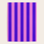 Vivid Stripes Pink and Blue Pattern Poster Gallery Image 4