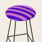 Vivid Stripes Pink and Blue Pattern Stool Gallery Image 2