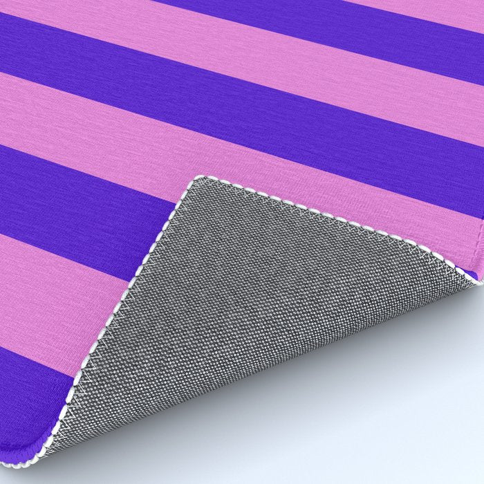 Vivid Stripes Pink and Blue Pattern Rug Gallery Image 4
