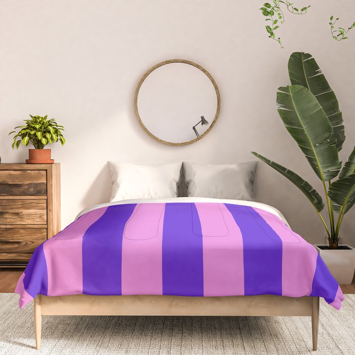Vivid Stripes Pink and Blue Pattern Comforter Gallery Image 3
