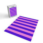Vivid Stripes Pink and Blue Pattern Jigsaw Puzzle Gallery Image 2
