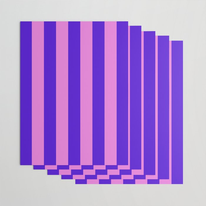 Vivid Stripes Pink and Blue Pattern Wrapping Paper Gallery Image 3