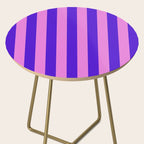 Vivid Stripes Pink and Blue Pattern Side Table Gallery Image 2