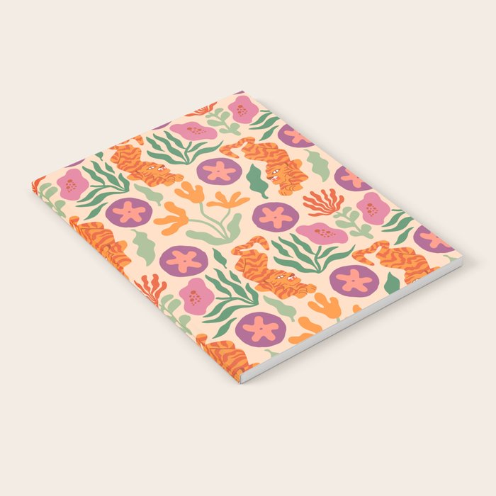 Whimsical and Fierce! // Tiger Pattern Notebook Gallery Image 2