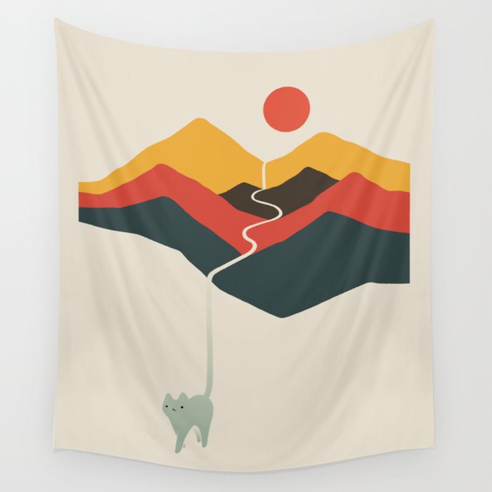 Cat Landscape 149 Wall Tapestry Gallery Image 1