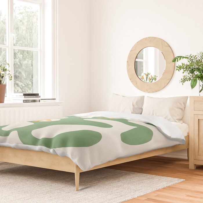 Fern Green Leaf: Matisse Series 01 | Mid-Century Edition Duvet Cover Gallery Image 2