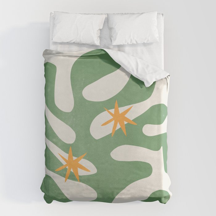 Fern Green Leaf: Matisse Series 01 | Mid-Century Edition Duvet Cover Gallery Image 6
