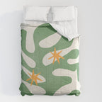Fern Green Leaf: Matisse Series 01 | Mid-Century Edition Comforter Gallery Image 6