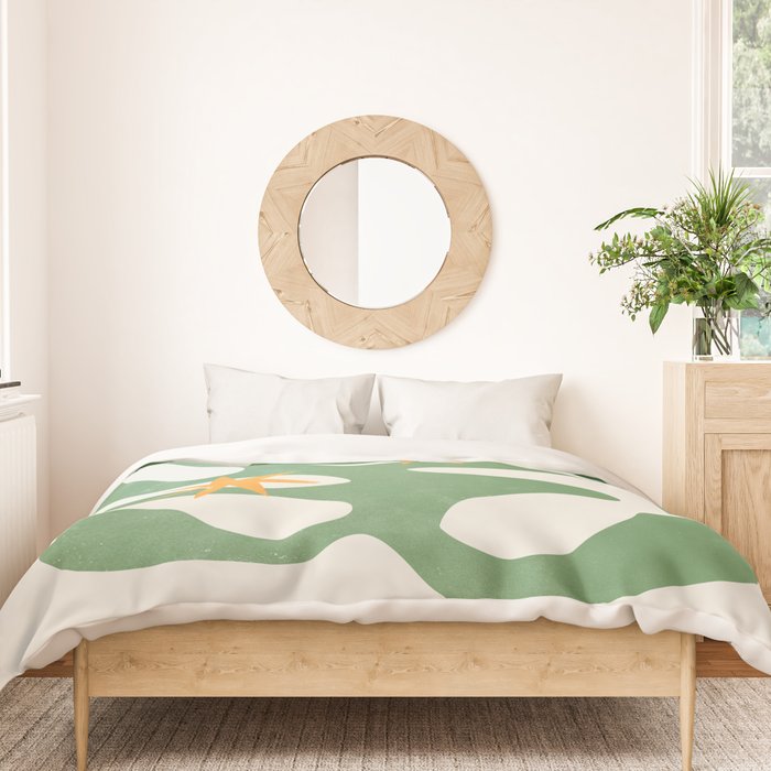 Fern Green Leaf: Matisse Series 01 | Mid-Century Edition Duvet Cover Gallery Image 3
