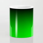 Black Lime Green Neon Nights Ombre Coffee Mug Gallery Image 4