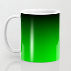 Black Lime Green Neon Nights Ombre Coffee Mug Gallery Image 3
