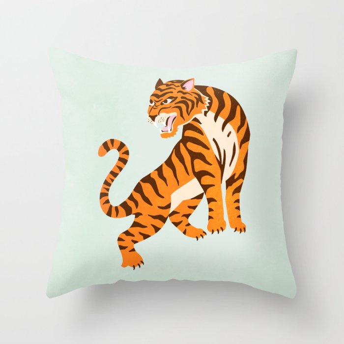 The Roar: Orange Tiger Edition Throw Pillow Gallery Image 6
