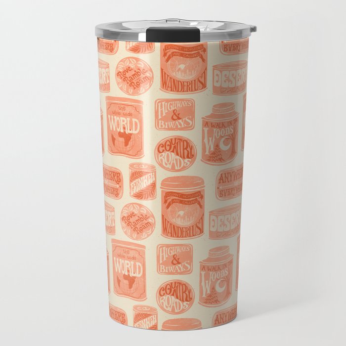 Vagabondâs Cupboard - peach and cream Travel Mug Gallery Image 1