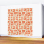 Vagabondâs Cupboard - peach and cream Wall Mural Gallery Image 2