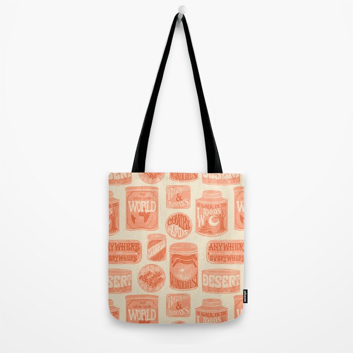 Vagabondâs Cupboard - peach and cream Tote Bag Gallery Image 2