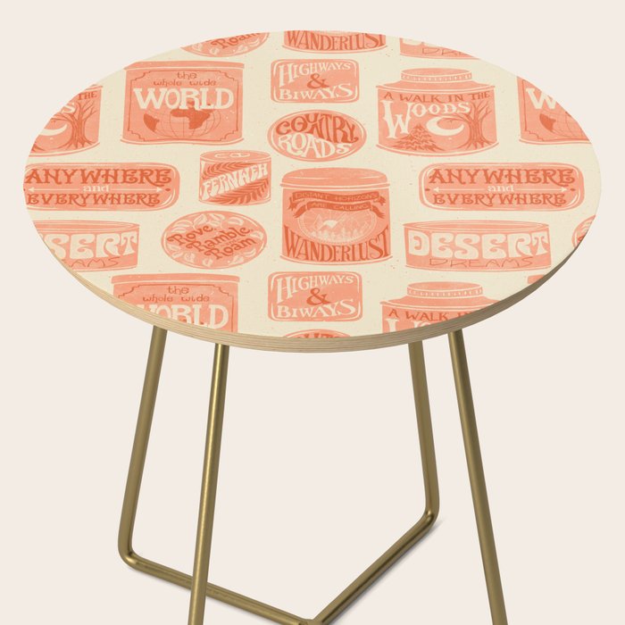 Vagabondâs Cupboard - peach and cream Side Table Gallery Image 2