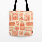 Vagabondâs Cupboard - peach and cream Tote Bag Gallery Image 1