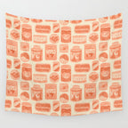 Vagabondâs Cupboard - peach and cream Wall Tapestry Gallery Image 4