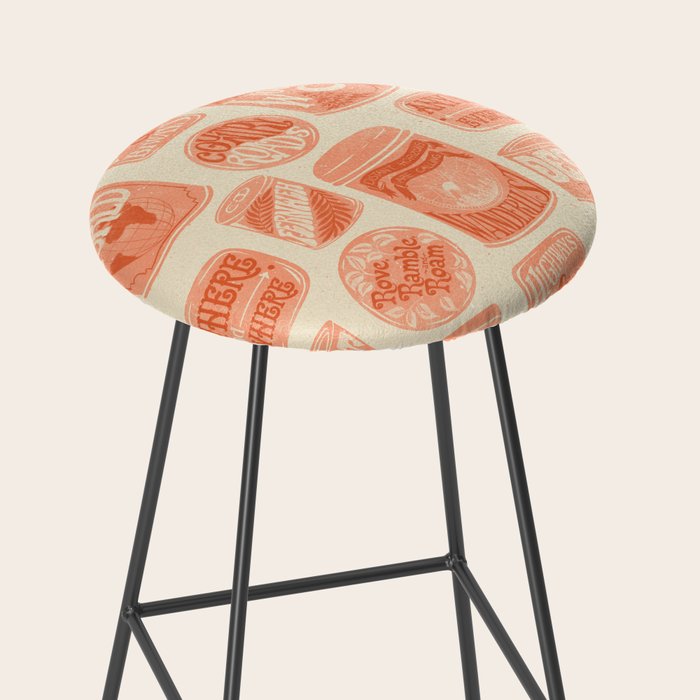 Vagabondâs Cupboard - peach and cream Stool Gallery Image 2