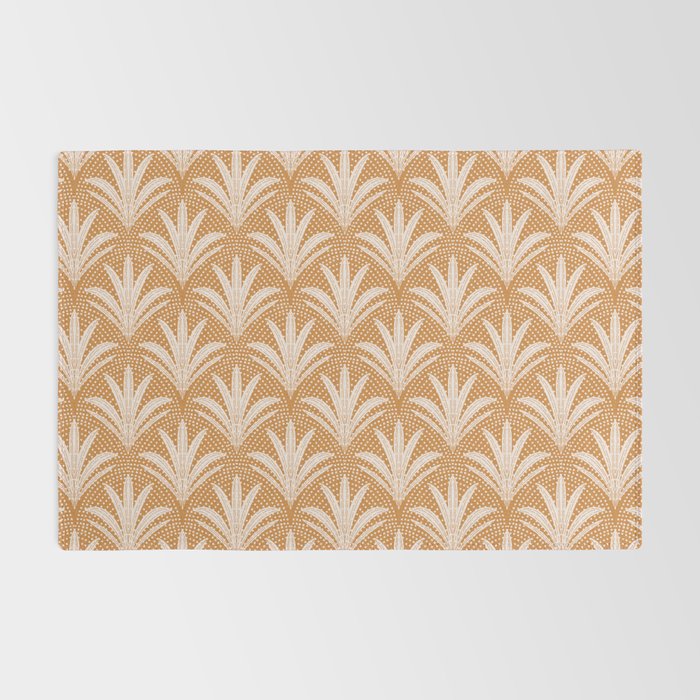 Boho Rustic Palm Radiance Caramel Brown Rug Gallery Image 2