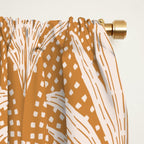 Boho Rustic Palm Radiance Caramel Brown Window Curtain Gallery Image 2