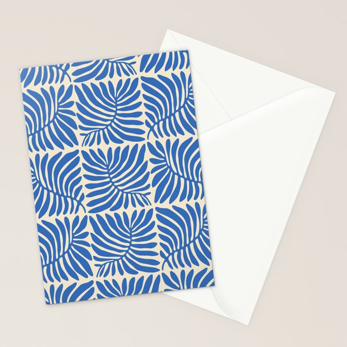 Abstract plant leaf organic shape pattern Stationery Card Gallery Image 2