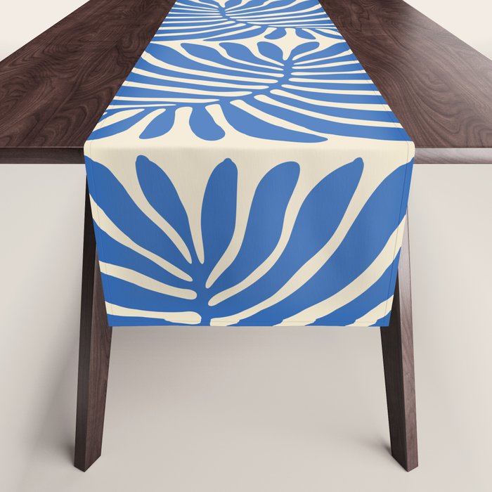 Abstract plant leaf organic shape pattern Table Runner Gallery Image 1