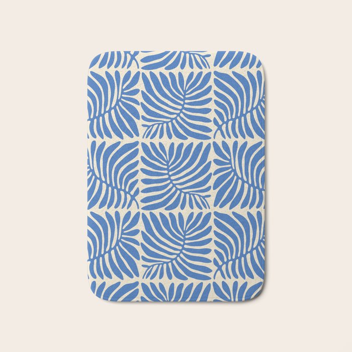 Abstract plant leaf organic shape pattern Bath Mat Gallery Image 1
