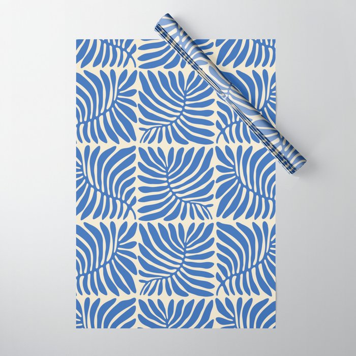 Abstract plant leaf organic shape pattern Wrapping Paper Gallery Image 1